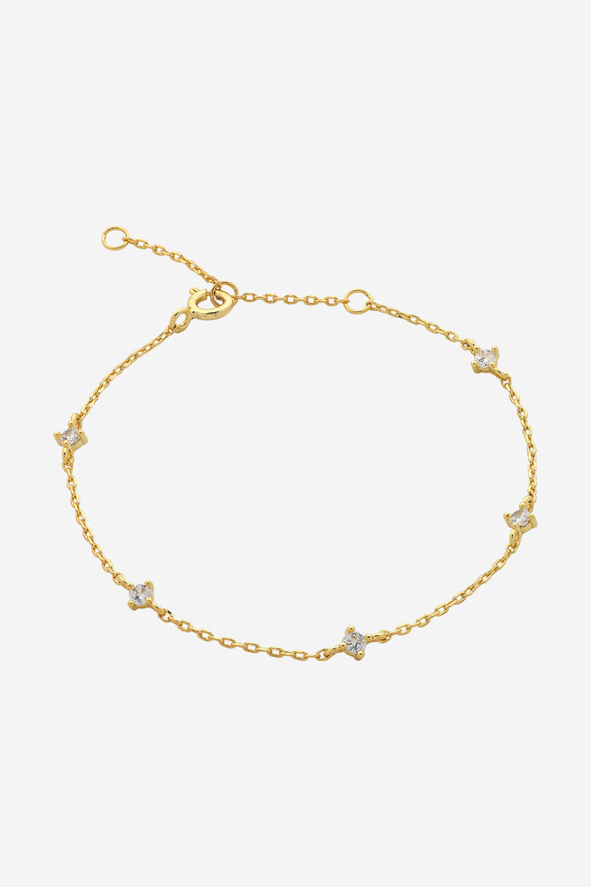 Nico Gold Clear Bracelet