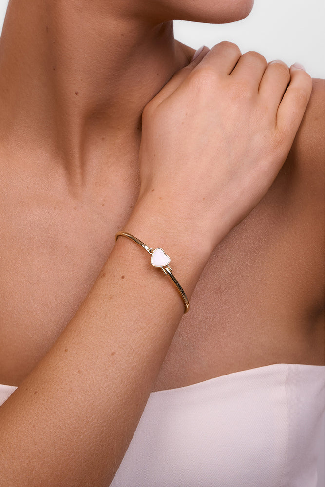 Myra Gold Heart Bangle