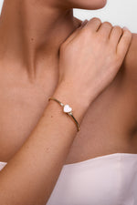 Myra Gold Heart Bangle