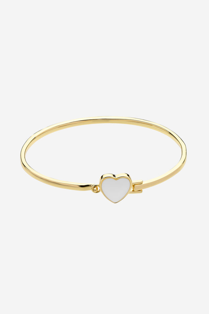 Myra Gold Heart Bangle