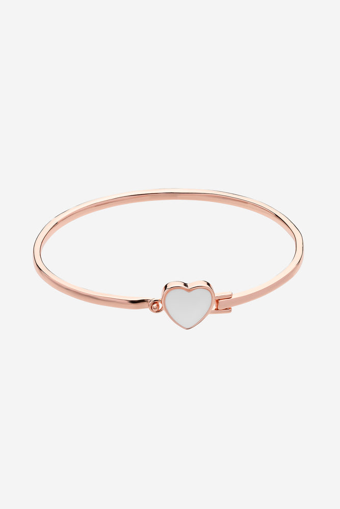 Myra Rose Gold Heart Bangle