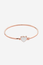 Myra Rose Gold Heart Bangle