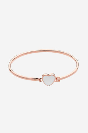 Myra Rose Gold Heart Bangle