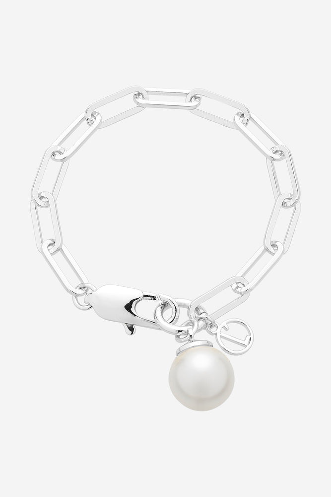 Hayley Silver Pearl Bracelet