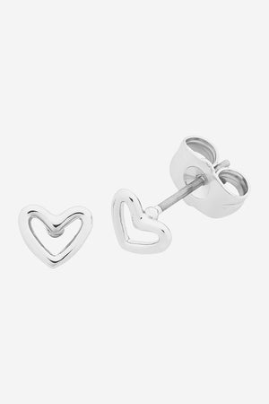 
            
                Load image into Gallery viewer, Petite Heart Silver Earring
            
        