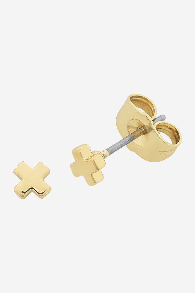 
            
                Load image into Gallery viewer, Petite Cross Gold Earring
            
        