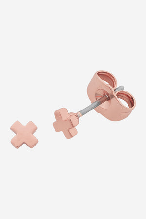 
            
                Load image into Gallery viewer, Petite Cross Rose Gold Earring
            
        