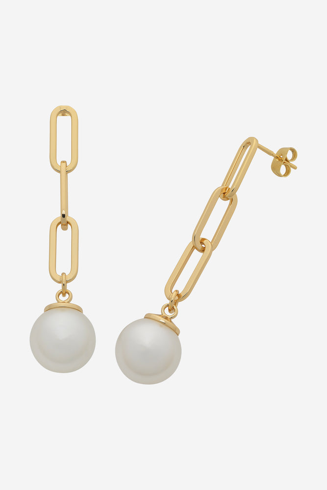 
            
                Load image into Gallery viewer, Jolene Gold Pearl Earring
            
        
