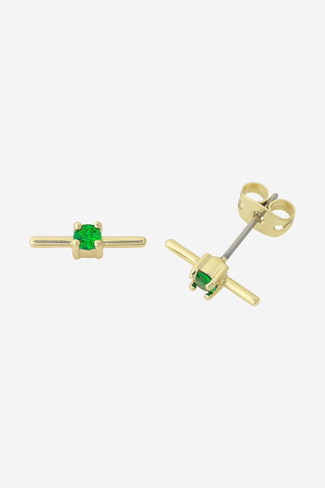 Somerset Gold Emerald Earring