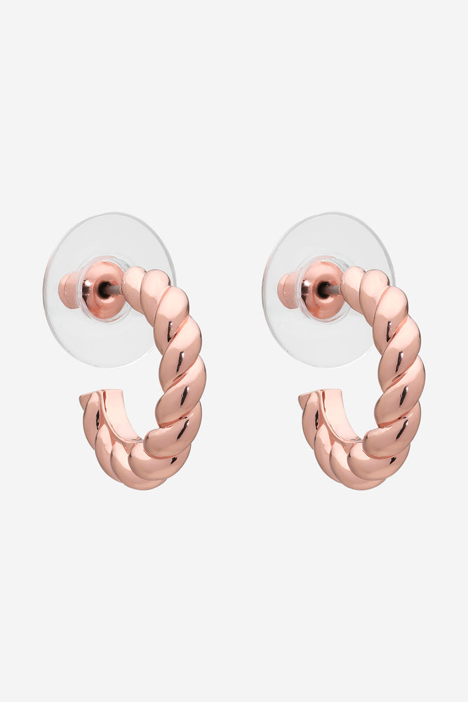 Sandy Rose Gold Hoop Earring