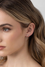 Lauren Soft Gold Clear Stud