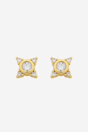 Lauren Soft Gold Clear Stud