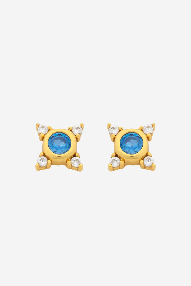 Lauren Soft Gold Aqua Stud