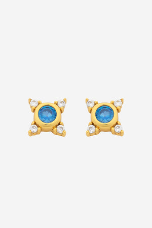 Lauren Soft Gold Aqua Stud