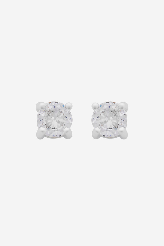 Sylvie Silver CZ Stud