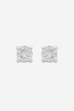 Sylvie Silver CZ Stud