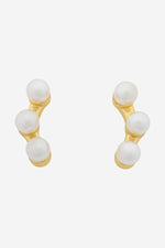 Poppy Gold Pearl Earring