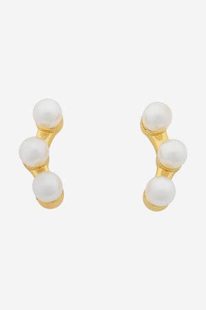 Poppy Gold Pearl Earring