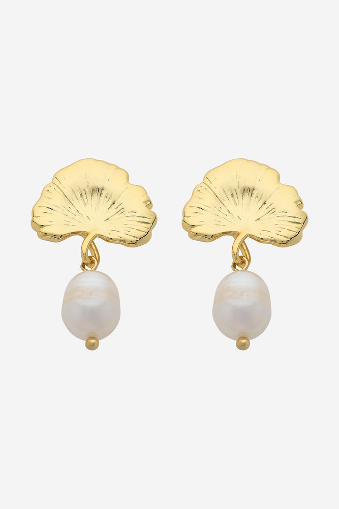 Sierra Gold Pearl Earring