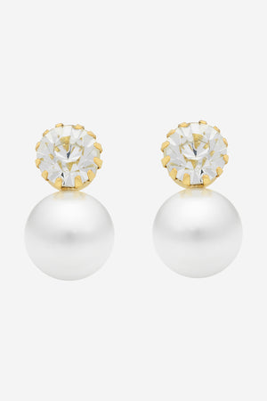 Vera Clear CZ Pearl Earring