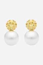 Vera Lemon CZ Pearl Earring