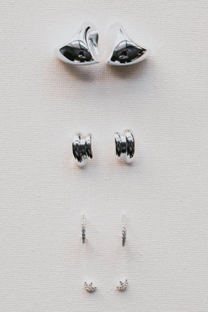 Petite Bud Silver Earring