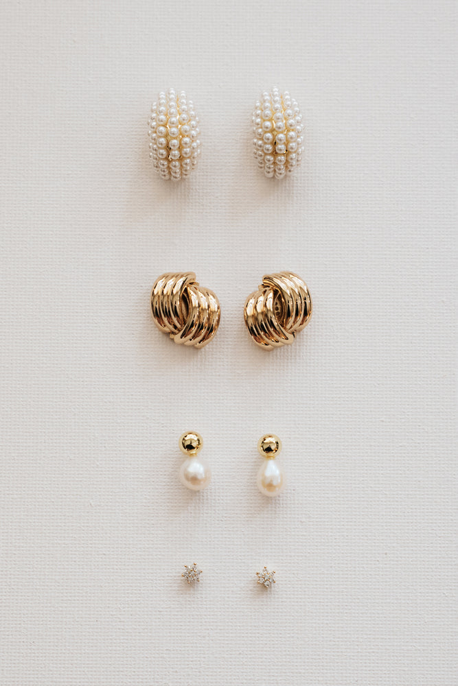 Petal Gold Stud Earring