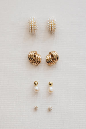 Petal Gold Stud Earring