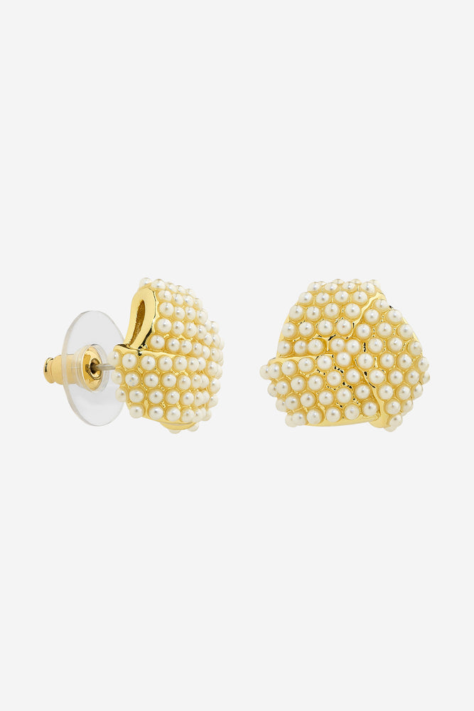 Natalina Gold Pearl Earring