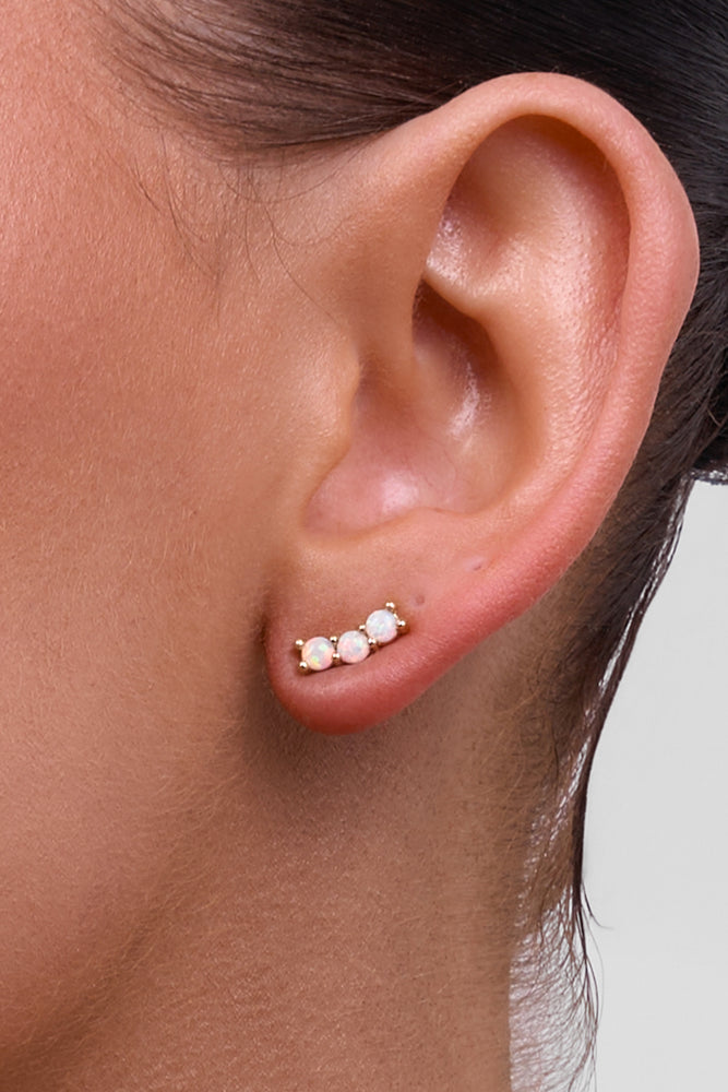 Emery Gold Opal Earring