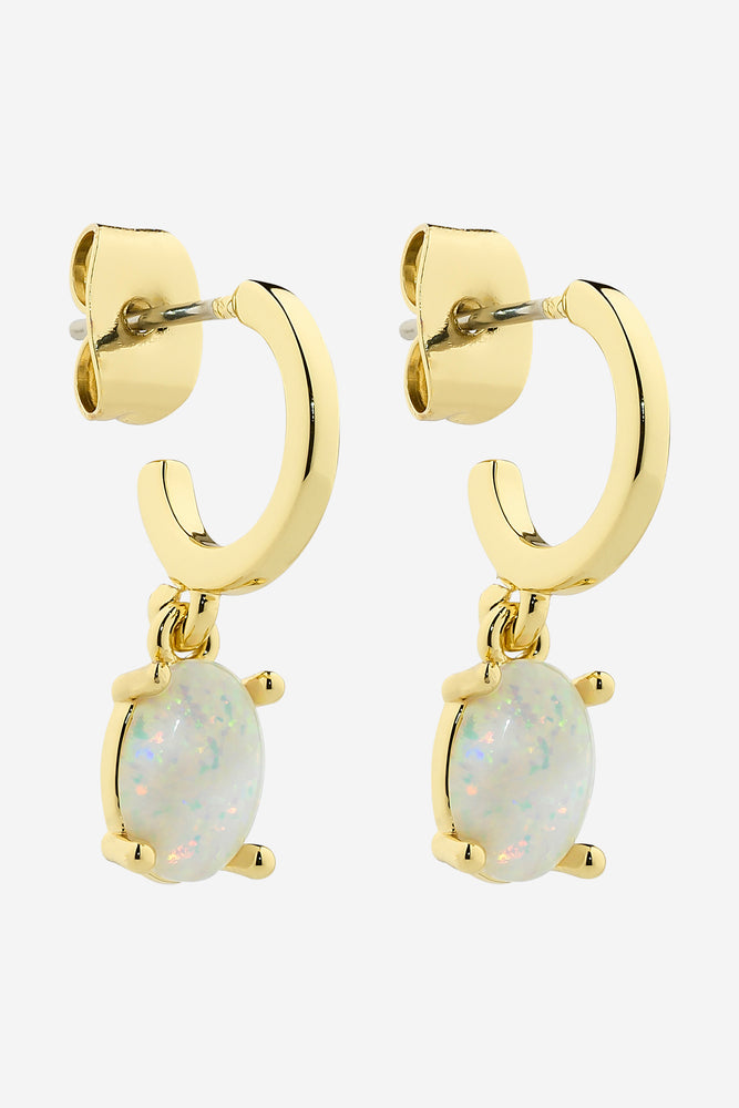 Emery Gold Opal Drop Earring