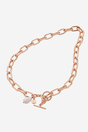 Darcy Rose Gold Pearl Necklace