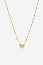 Betsy Gold Clear Necklace