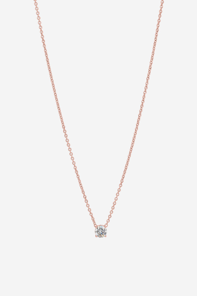 Allegra R Gold Clear Necklace