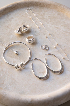 Lilibet Silver Pearl Necklace