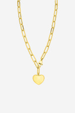 Lotte Soft Gold Heart Necklace