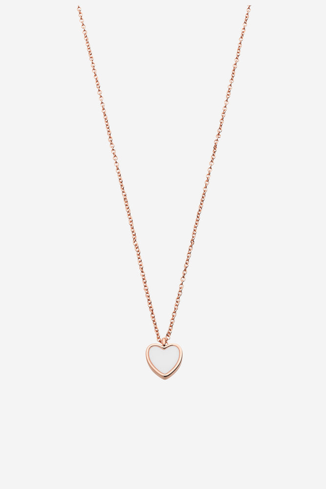Myra Rose Gold Heart Necklace