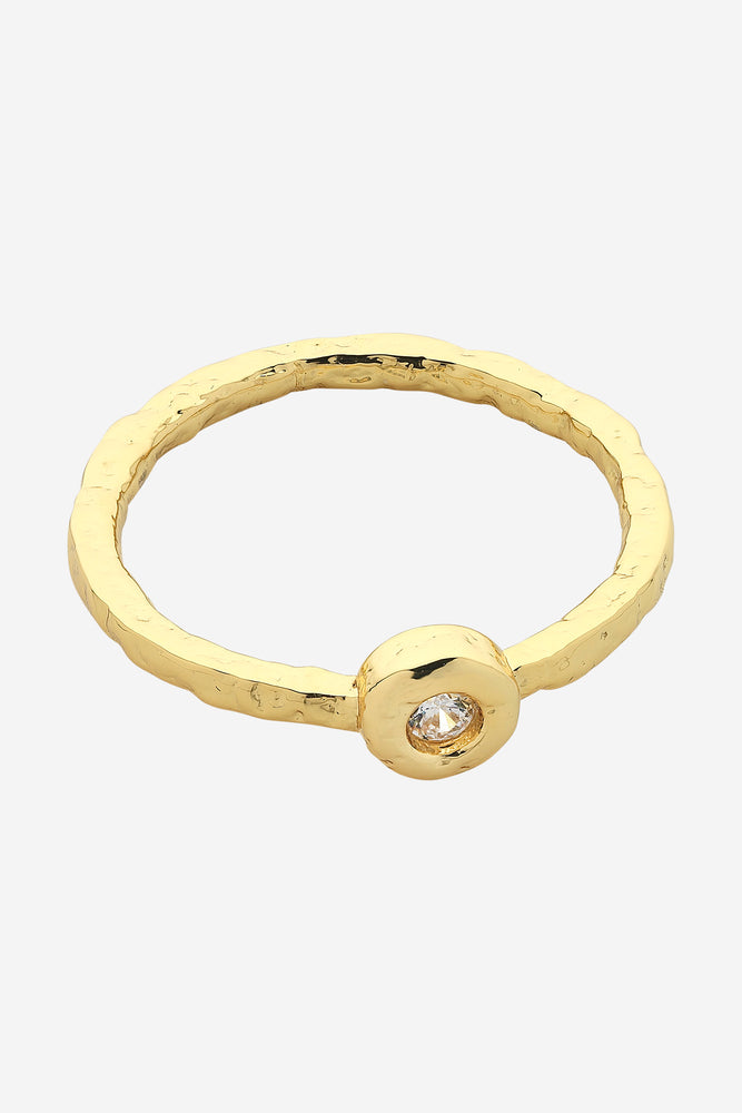 
            
                Load image into Gallery viewer, Betsy Gold Clear Ring
            
        
