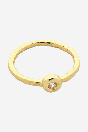
            
                Load image into Gallery viewer, Betsy Gold Clear Ring
            
        