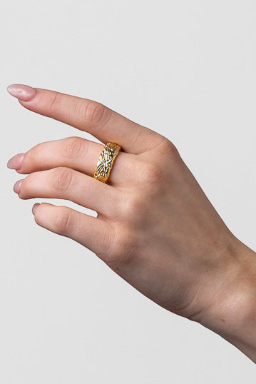 Martha Silver Textured Ring