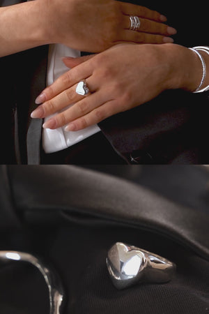 
            
                Load and play video in Gallery viewer, Lotte Silver Heart Ring
            
        